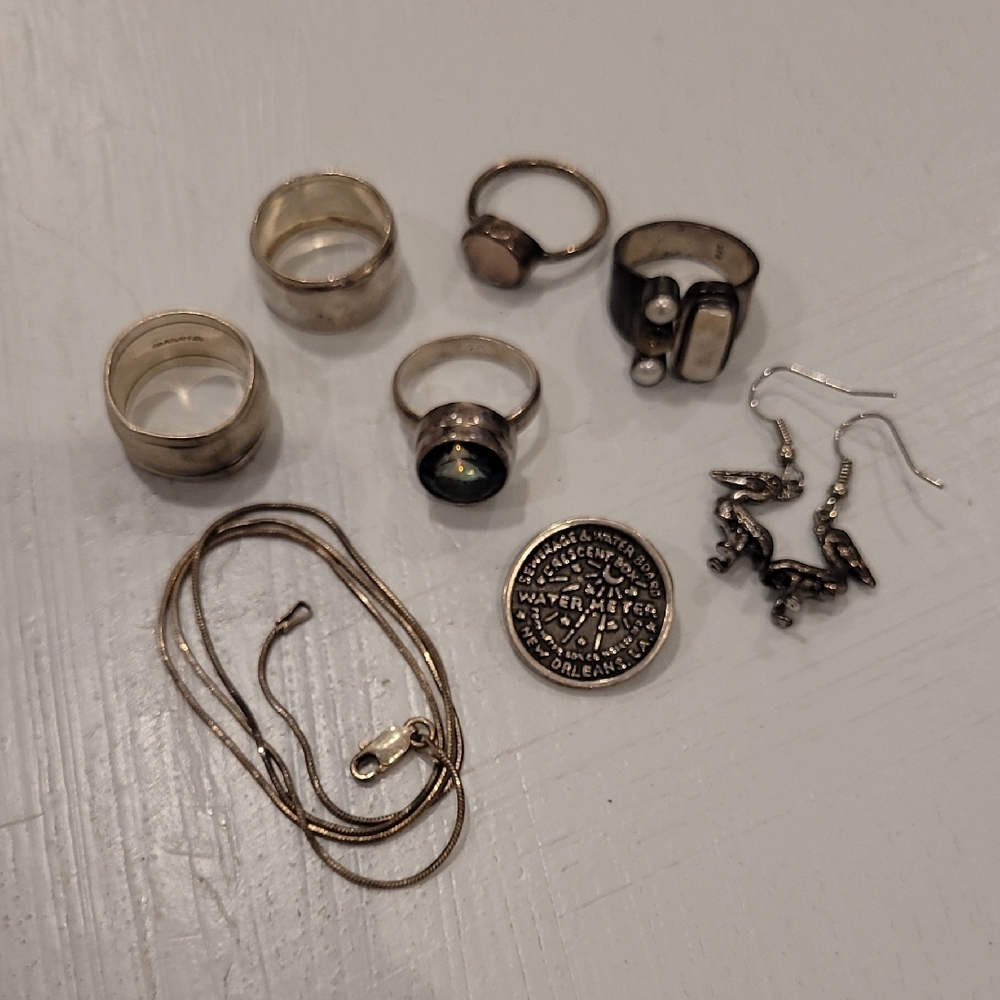 Lot of Sterling Silver Rings